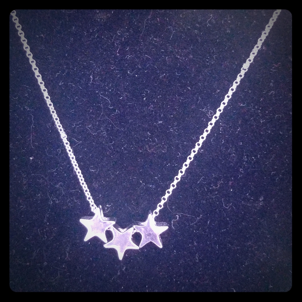Star necklace silver color